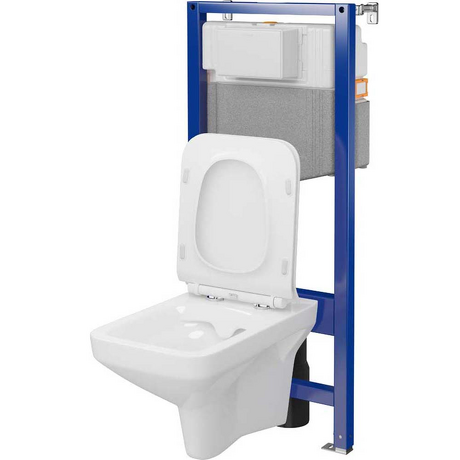 CERSANIT Zestaw podtynkowy AQUA PLUS mechaniczny z miską COMO i deską S701-818
